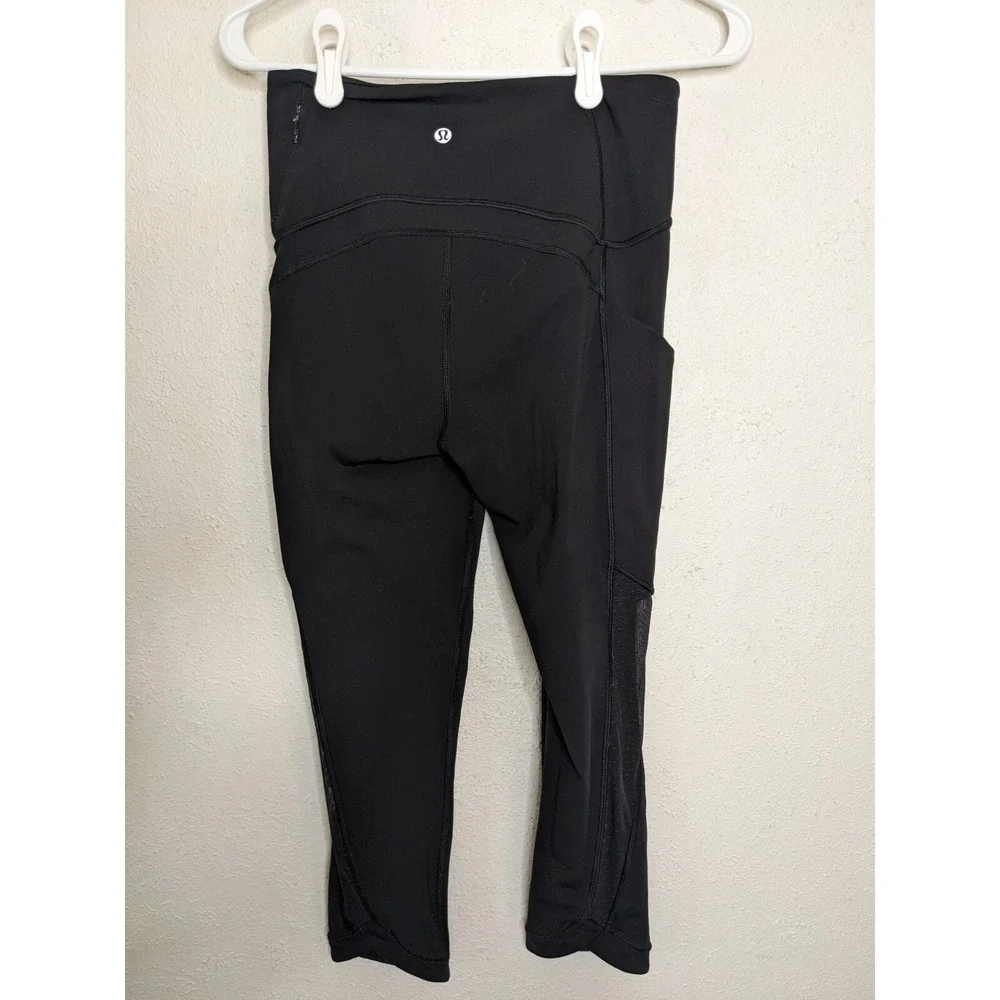 Lululemon Sole Training Crop Luxtreme Yoga Poseidon Leggings Black Size 6 W6ADFS